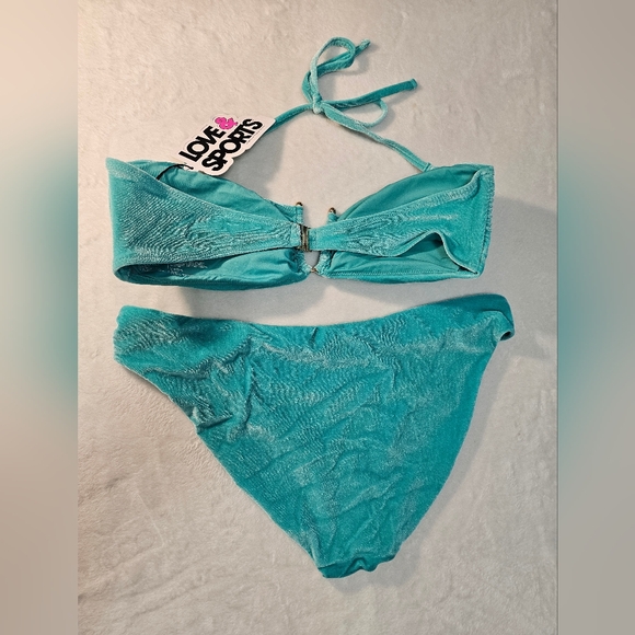 Love Sports 2-piece swimsuit XL Bright Aqua Green - Picture 6 of 8